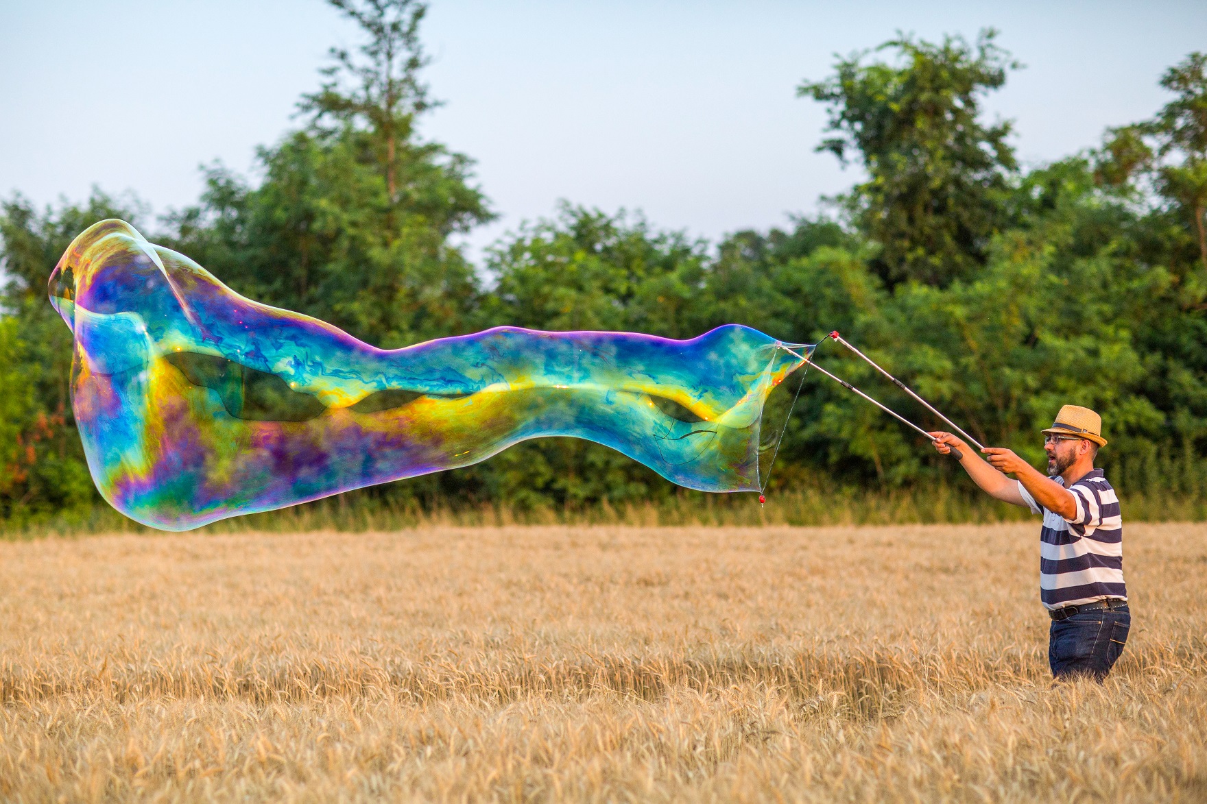 Óriásbuborék készítés